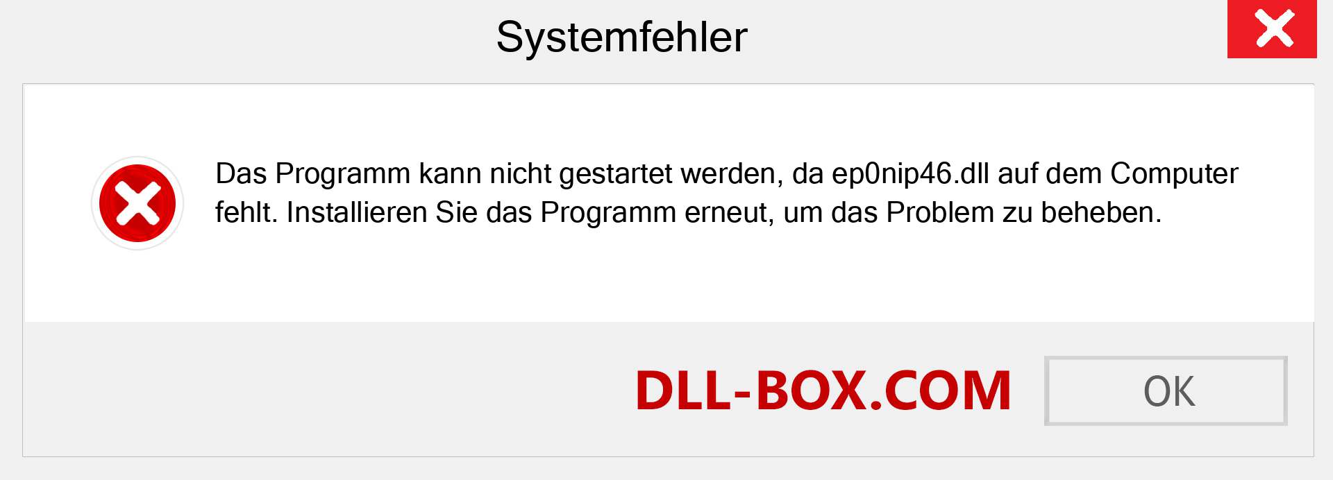 ep0nip46.dll-Datei fehlt?. Download für Windows 7, 8, 10 - Fix ep0nip46 dll Missing Error unter Windows, Fotos, Bildern