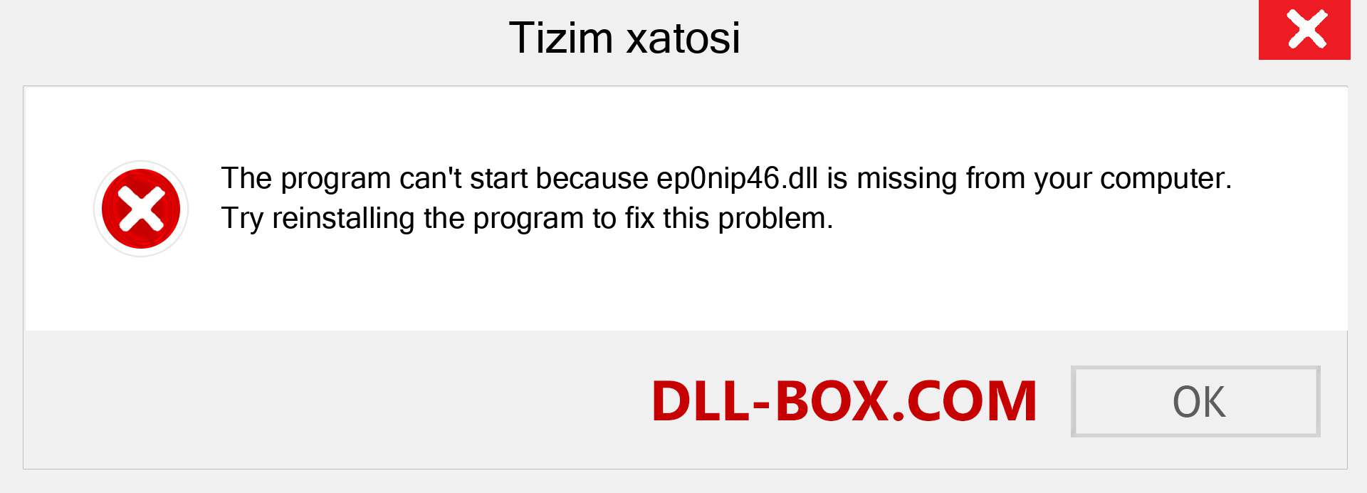 ep0nip46.dll fayli yo'qolganmi?. Windows 7, 8, 10 uchun yuklab olish - Windowsda ep0nip46 dll etishmayotgan xatoni tuzating, rasmlar, rasmlar